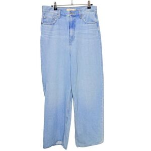 Levis High Loose Jeans Light Wash Blue W29 L31 High Rise Wide Leg Hemp Blend